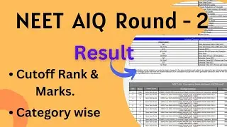 NEET AIQ 15% Round-2 cutoff || NEET-23 cutoff || Neet round-2 result for MBBS