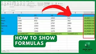How to Show Formulas in Excel