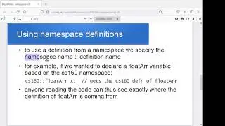 Intro to C++ namespaces