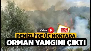 Denizli’de üç noktada orman yangını çıktı - Denizli Haberleri - HABERDENİZLİ.COM