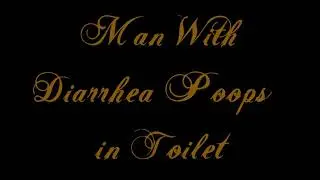 Man With Diarrhea Poops in Toilet | Wet, thick, rotten diarrhea in a toilet!