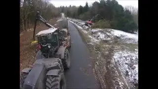 Claas Xerion 3800 & Jenz HEM 593 bei der Arbeit