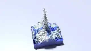 PIC/FLIP Fluid Simulation - Lego Fluid Sphere Drop