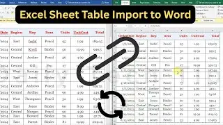 Copy or Import Excel Table to Word with Auto Update, Link Excel Table to Word, Excel Tutorials