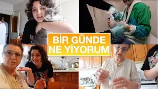 BİR GÜNDE NE YİYORUM 😋 ANNEMİN DOĞAL EV YAPIMI KREM TARİFİ 🧖🏼‍♀️PANSUMANA GİDİYORUZ 🤕