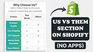 Create a Comparison Table Section in Shopify | Us Vs Them