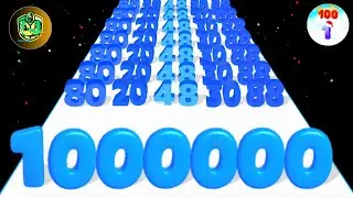 NUMBER MASTER 3D Run (Math Games) - Numbers Run & Merge, Number Stack Gameplay