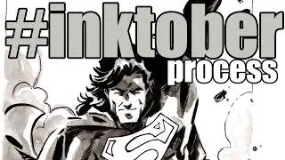 Inking 90's SUPERMAN | Full PROCESS Video