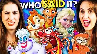 Guess The Disney Character From The Voice Challenge! | Teens Vs. Parents