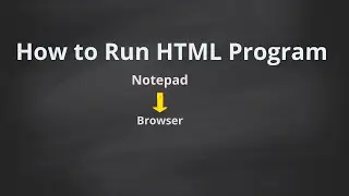How to Run Html Program