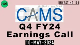 CAMS Q4 FY24 Earnings Call | CAMS FY24 Q4 Concall | Computer Age Management Services Limited