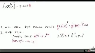 cos^2(x) DERIVATIVE