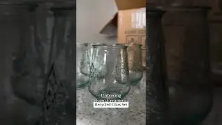 Euro Essential Bara Recycled Glass 4 Piece Tumbler Set | ASMR Unboxing Recycled Glass Set