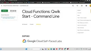 Cloud Functions: Qwik Start- Command Line|| Qwiklabs Solution