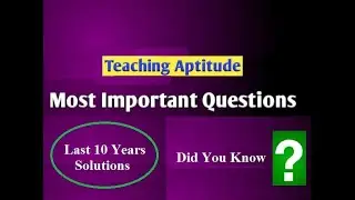 NTA UGC NET Paper 1 - Teaching Aptitude (Crash Course)  Part 2