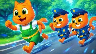 SAHTE POLIS MEMURU | Çocuklar için çizgi film | Kedi Ailesi