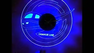 Orange Line Clock