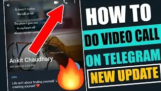 How To Do Video Call On Telegram | Telegram Video Calling New Feature 🔥🔥🔥
