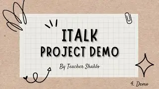 ITALK - Dasturchilar Uchun Portfolio Demo Qilish - 4-Dars By Shakhlo Teacher