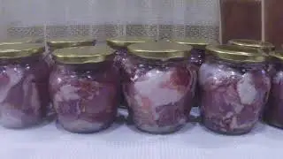 Домашняя тушёнка из свиной лопатки!!! Супер нежное мясо!!! Без автоклава!!!