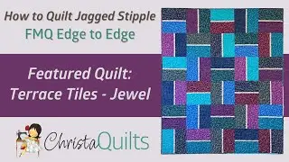 How to Free Motion Quilt Edge to Edge: Jagged Stipple