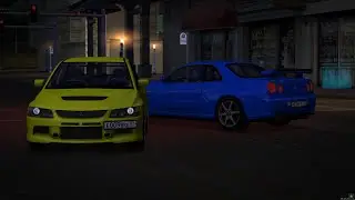 Mitsubishi Lancer Evolution IX and Nissan Skyline GT-R R34 Netrum MTA
