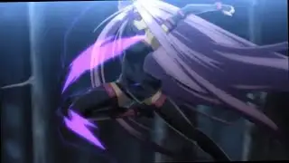 Rider breaks through Caster's barrier - Fate/Stay Night 2006 (Studio Deen)