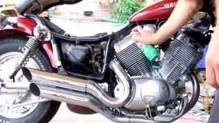 Yamha Virago 1998 to 1994 XV 400 XV 535 Tappet clearance check.