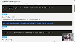 PHP HTML Escaping for Safer Output