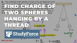 Calculate the Charge of Two Spheres Hung by a Thread | Coulomb's Law