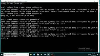 MYSQL BASIC COMMANDS IN HINDI