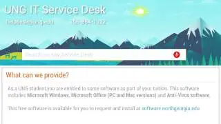 UNG IT Service Desk Information - Google Now Theme