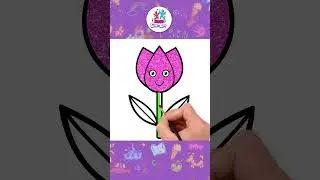 ✏️🌷How to Draw Easy Tulip Flower - Drawing For Kids #shorts #drawingtutorial #howtodraw #drawing