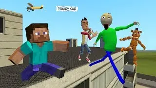 Gmod Baldi's Basics | MINECRAFT | FNAF | Hello Neighbor |ragdolls vol.3
