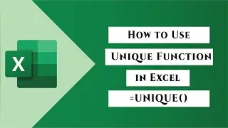 How to Use the Unique Function in Excel 