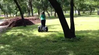 Shelley ripping up on SegwayX2-Segway Fort Worth-Botanic Gardens