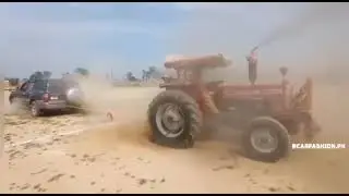Toyota Land Cruiser VS Tractor😱Who will Win❓