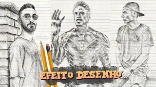 Efeito Desenho Preto e Branco | Como transformar foto em desenho | Esboço de Foto à Lápis no PicsArt