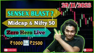 🔴Nifty& Bank Monthly Expiry, Sensex, Midcap select, Bankex, Finnifty Options Trading 29/11/2023