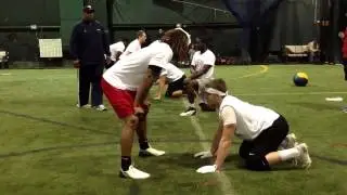Youth Football Hand Placement Offensive Line Drill