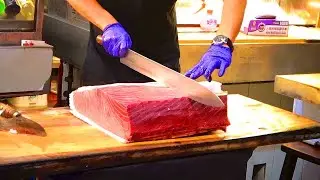 $10,000 Luxurious Sashimi / Giant Bluefin Tuna Cutting Sashimi