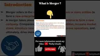 What is a Merger ?  #shortvideo #youtubeshorts #merger #techykhushi