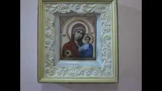 Рамка  для иконы из картона и потолочного плинтуса
