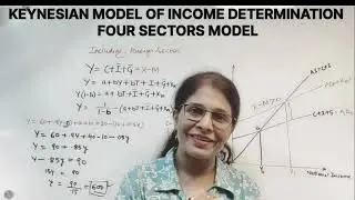 FOUR SECTOR MODEL | KEYNESIAN THEORY OF INCOME DETERMINATION | HINDI | EKM |