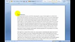 Creating a Table of Contents In Word 2007 and Word 2010
