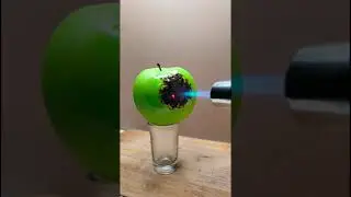 Gas flame🔥vs green apple🍏😱