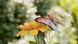 Metal Butterfly Whirligig