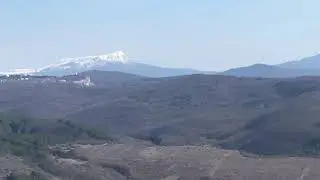 Вид с Тепе-Кермен на главную горную гряду Крыма