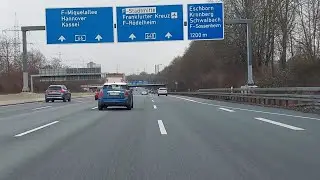 a drive  from  Sulzbach to Steinbach over highway/Autobahn A66 PLEASE LIKE&SUBSCRIBE