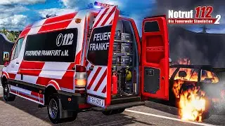 NOTRUF 112 #9: Vollsperrung auf der A40: PKW brennt auf der Autobahn | Feuerwehr Simulation 2
